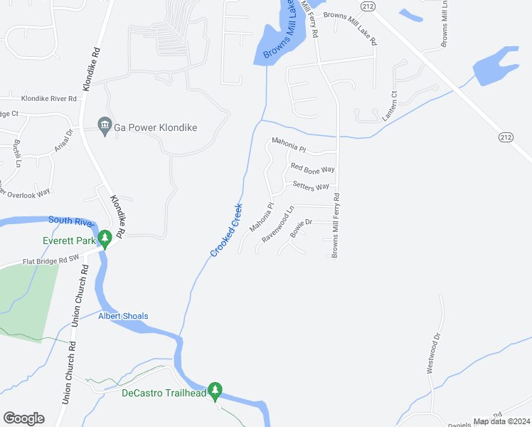 map of restaurants, bars, coffee shops, grocery stores, and more near 6852 Mahonia Place in Lithonia