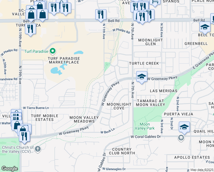 map of restaurants, bars, coffee shops, grocery stores, and more near 1106 North 11th Avenue in Phoenix