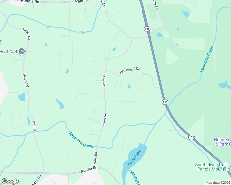 map of restaurants, bars, coffee shops, grocery stores, and more near 509 Kingswood Lane in Ellenwood