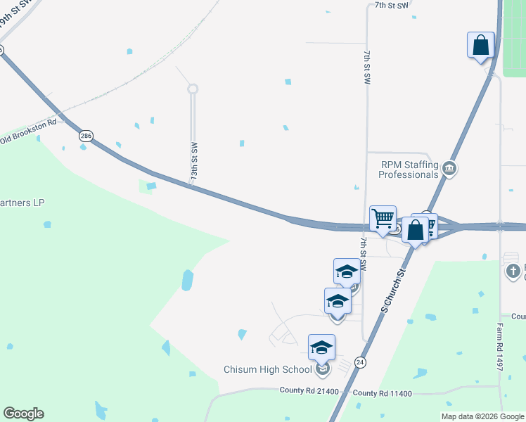 map of restaurants, bars, coffee shops, grocery stores, and more near 992 Southwest Loop 286 in Paris