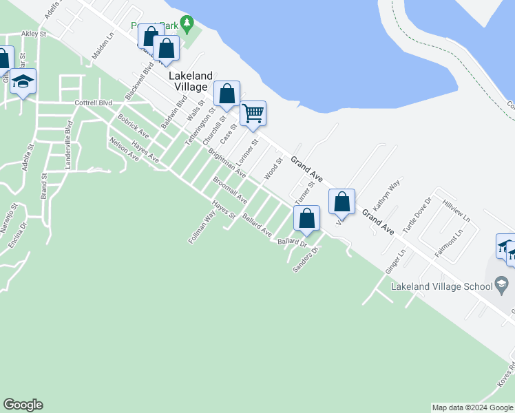 map of restaurants, bars, coffee shops, grocery stores, and more near 33211 Wride Street in Lake Elsinore