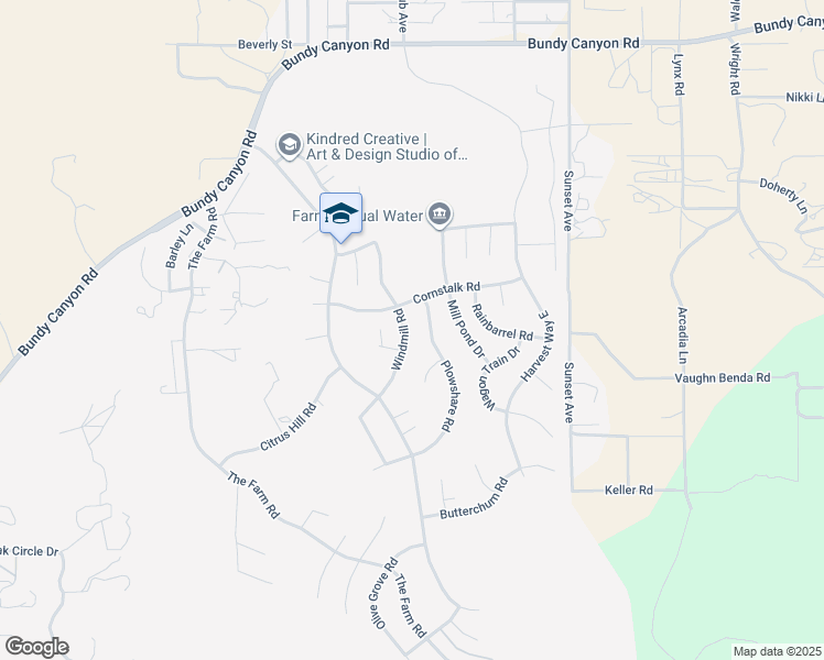 map of restaurants, bars, coffee shops, grocery stores, and more near 33660 Windmill Road in Wildomar