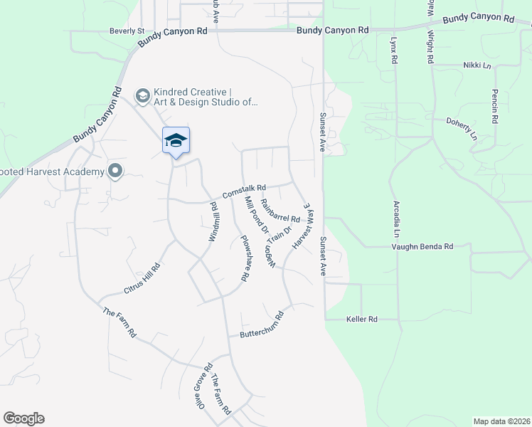 map of restaurants, bars, coffee shops, grocery stores, and more near 24853 Rainbarrel Road in Wildomar