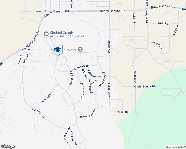 map of restaurants, bars, coffee shops, grocery stores, and more near 24874 Rainbarrel Road in Wildomar