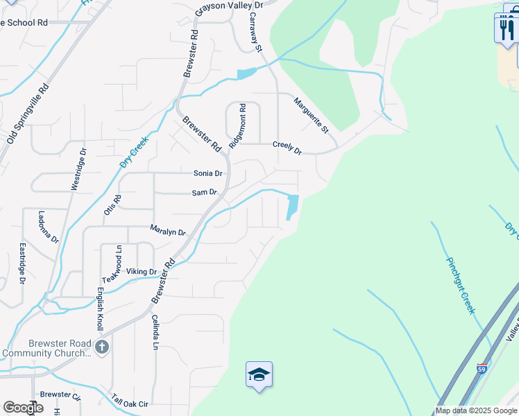 map of restaurants, bars, coffee shops, grocery stores, and more near 1918 Pebble Lake Circle in Birmingham