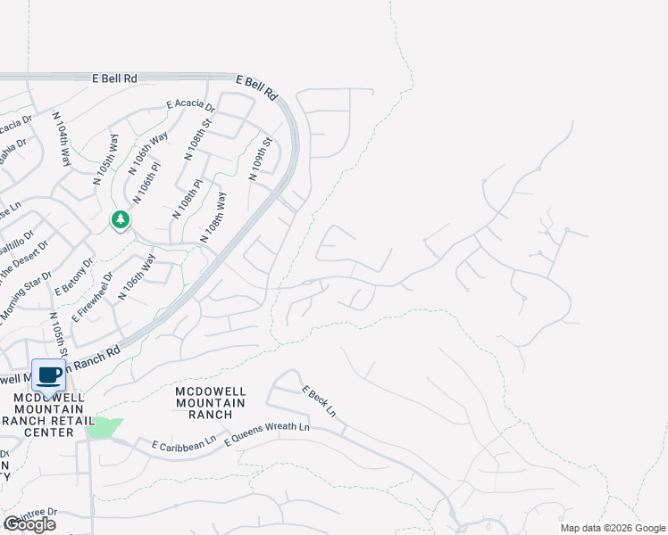 map of restaurants, bars, coffee shops, grocery stores, and more near 11109 East Cosmos Circle in Scottsdale
