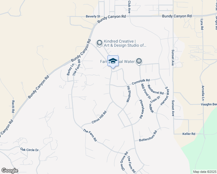 map of restaurants, bars, coffee shops, grocery stores, and more near 33621 Harvest Way in Wildomar