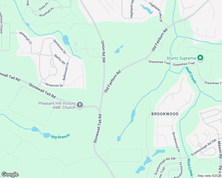 map of restaurants, bars, coffee shops, grocery stores, and more near 4480 Old Fairburn Road in College Park