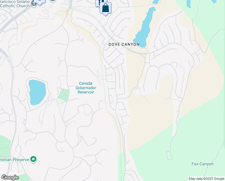 map of restaurants, bars, coffee shops, grocery stores, and more near 14 Morningstar in Trabuco Canyon