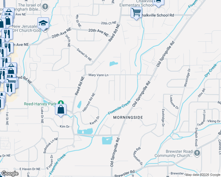 map of restaurants, bars, coffee shops, grocery stores, and more near 1853 Richland Drive in Birmingham
