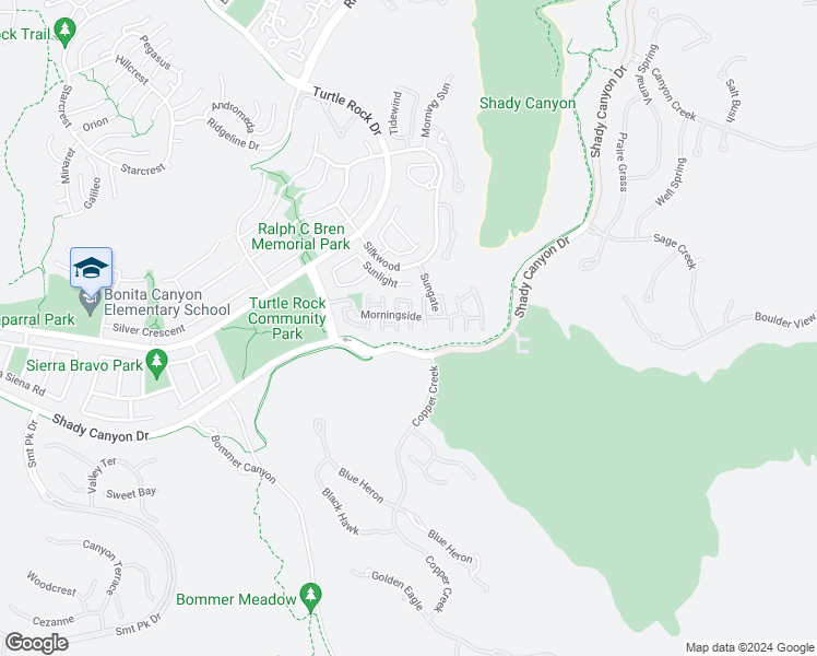 map of restaurants, bars, coffee shops, grocery stores, and more near 10 Morning Song in Irvine