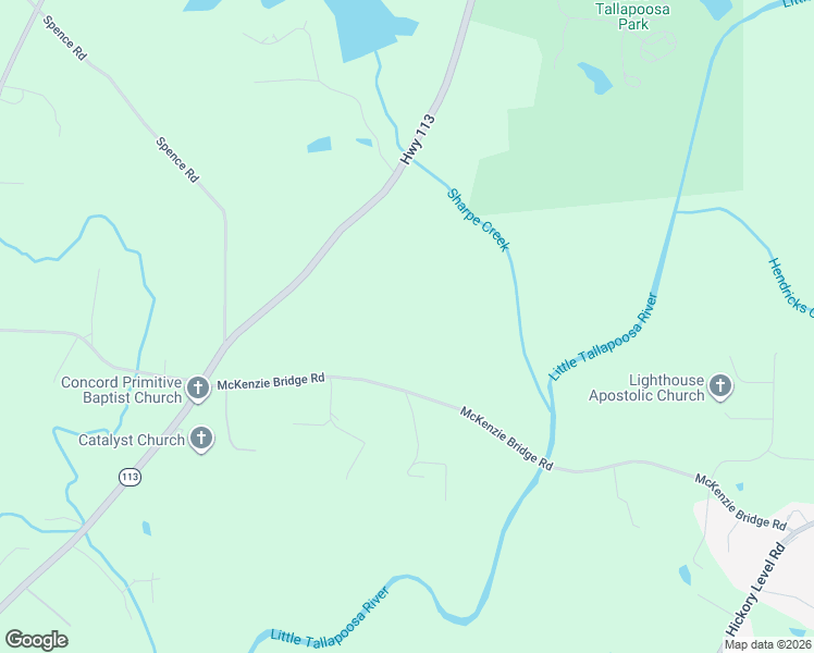 map of restaurants, bars, coffee shops, grocery stores, and more near 190 McKenzie Bridge Road in Carrollton