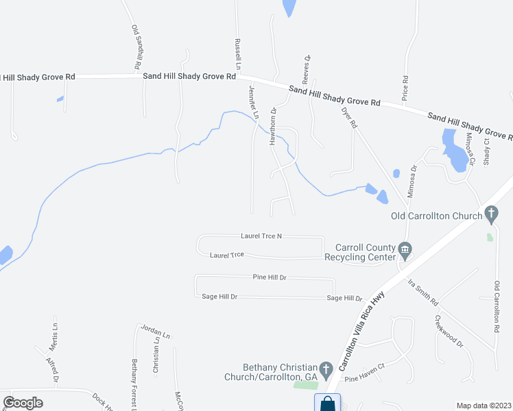 map of restaurants, bars, coffee shops, grocery stores, and more near 220 Jennifer Lane in Carrollton