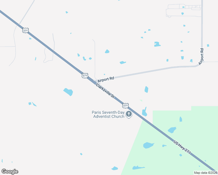 map of restaurants, bars, coffee shops, grocery stores, and more near U.S. Highway 271 South in Paris