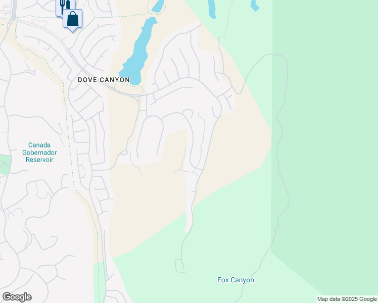 map of restaurants, bars, coffee shops, grocery stores, and more near 2 Golf Ridge Drive in Trabuco Canyon