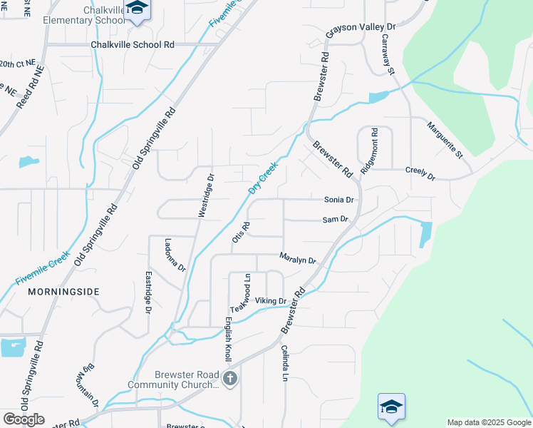 map of restaurants, bars, coffee shops, grocery stores, and more near 1851 Otis Circle in Birmingham