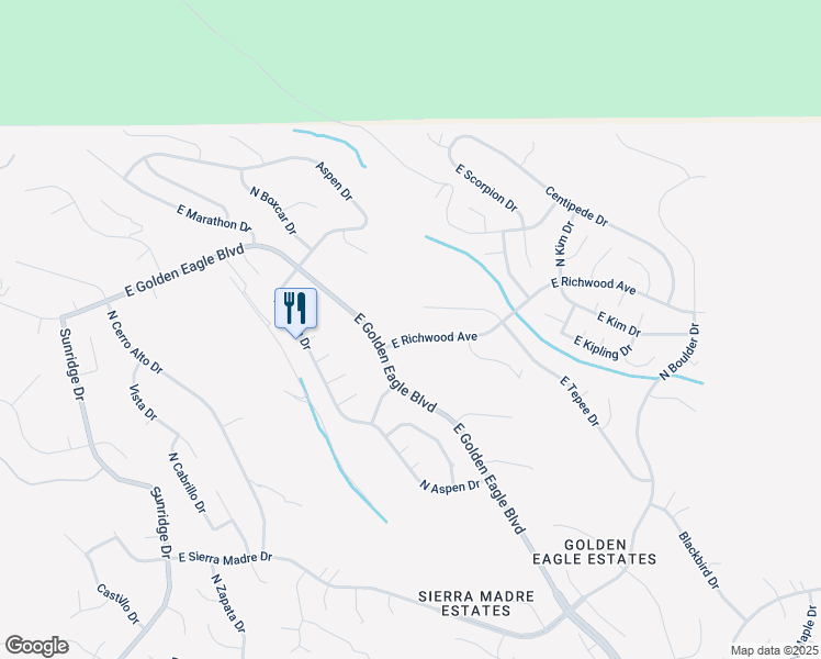 map of restaurants, bars, coffee shops, grocery stores, and more near 15429 East Richwood Avenue in Fountain Hills