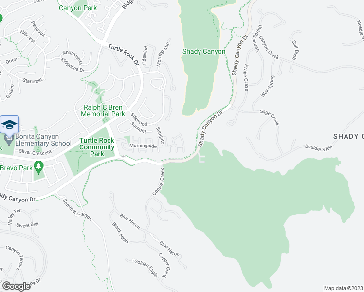 map of restaurants, bars, coffee shops, grocery stores, and more near 11 Morningside in Irvine