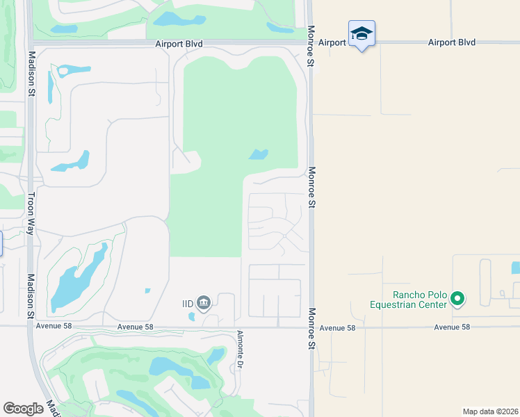 map of restaurants, bars, coffee shops, grocery stores, and more near Via Barranca in La Quinta