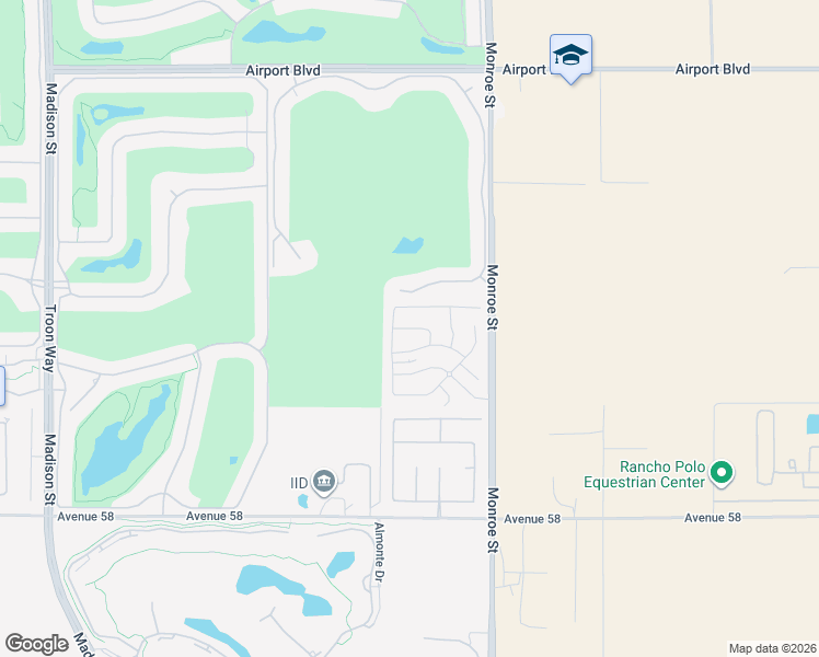 map of restaurants, bars, coffee shops, grocery stores, and more near Via Barranca in La Quinta