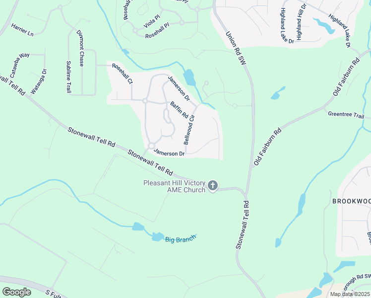 map of restaurants, bars, coffee shops, grocery stores, and more near 4419 Bellwood Circle in Atlanta