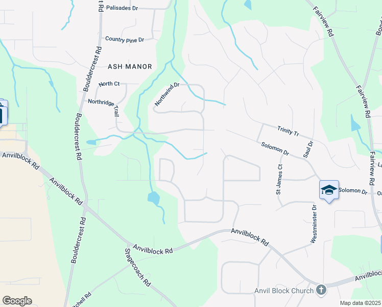 map of restaurants, bars, coffee shops, grocery stores, and more near 3551 Northgate Cove in Ellenwood