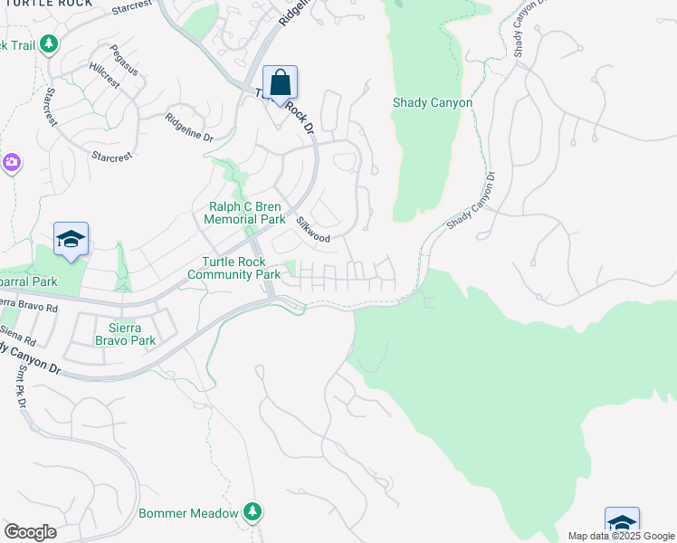 map of restaurants, bars, coffee shops, grocery stores, and more near 9 Evening Breeze in Irvine