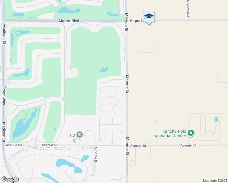 map of restaurants, bars, coffee shops, grocery stores, and more near 57135 Camino Viejo in La Quinta