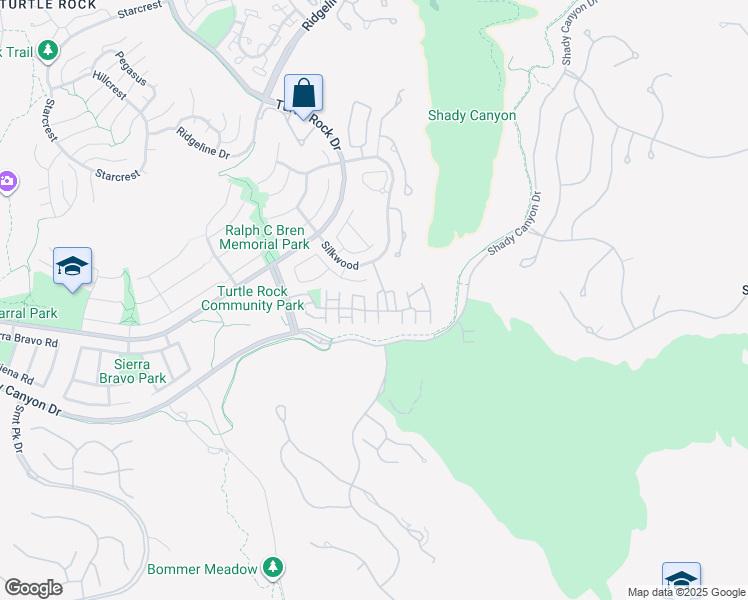 map of restaurants, bars, coffee shops, grocery stores, and more near 9 Evening Breeze in Irvine