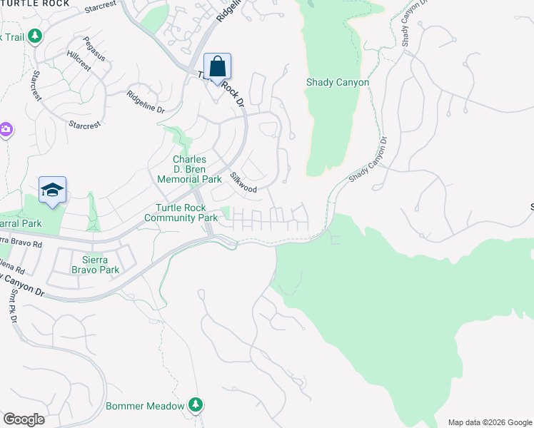 map of restaurants, bars, coffee shops, grocery stores, and more near 3 Moon Shadow in Irvine