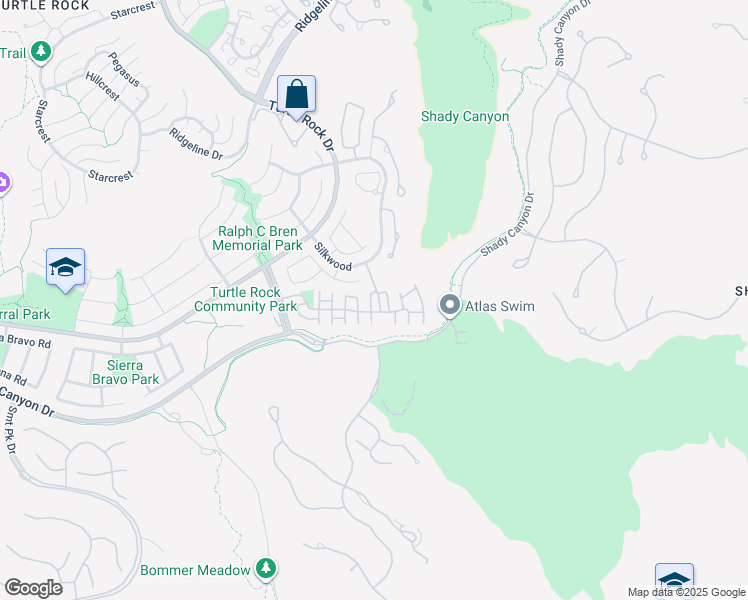 map of restaurants, bars, coffee shops, grocery stores, and more near 54 Sunlight in Irvine