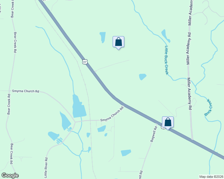 map of restaurants, bars, coffee shops, grocery stores, and more near 2990 U.S. 27 in Carrollton