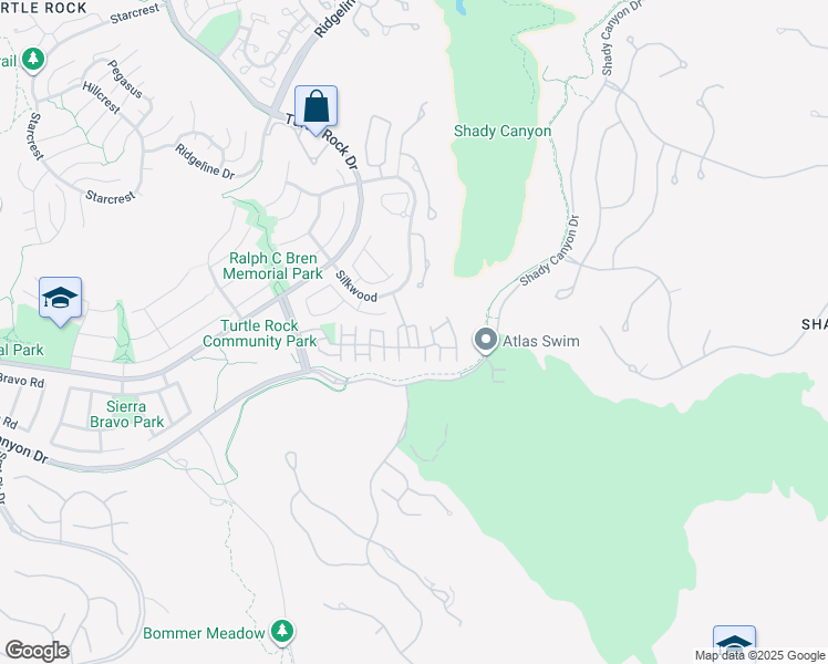 map of restaurants, bars, coffee shops, grocery stores, and more near 54 Sunlight in Irvine