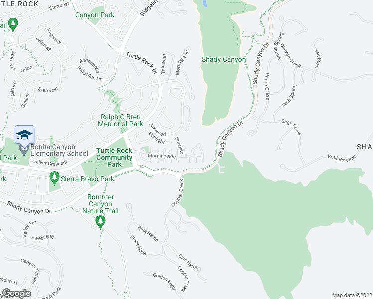 map of restaurants, bars, coffee shops, grocery stores, and more near 16 Starshine in Irvine