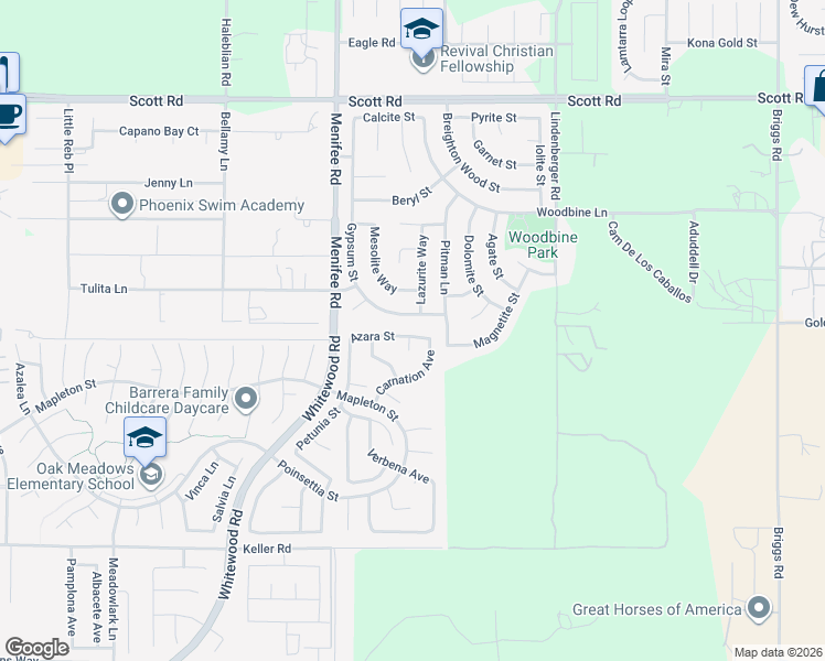 map of restaurants, bars, coffee shops, grocery stores, and more near 29192 Azara Street in Murrieta