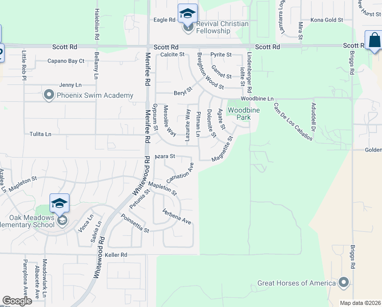 map of restaurants, bars, coffee shops, grocery stores, and more near 33467 Pitman Lane in Menifee