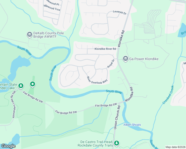 map of restaurants, bars, coffee shops, grocery stores, and more near 4899 Buchli Lane in Stonecrest
