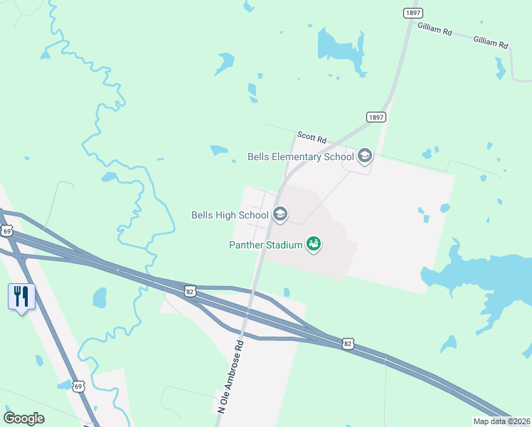 map of restaurants, bars, coffee shops, grocery stores, and more near 208 Frio Street in Bells