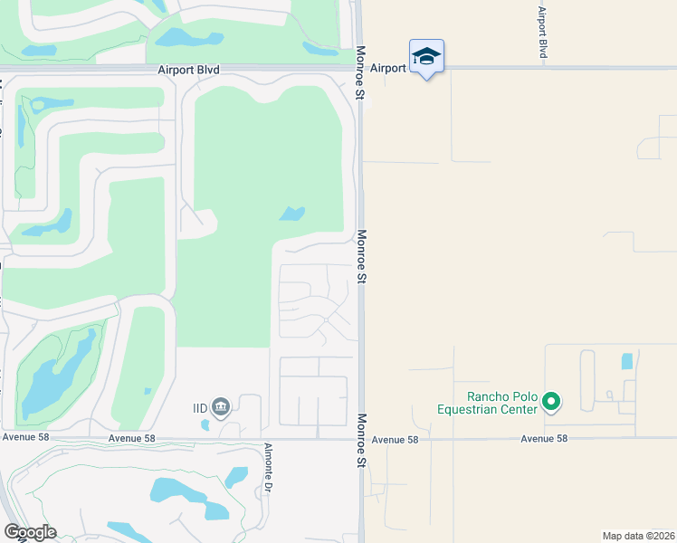 map of restaurants, bars, coffee shops, grocery stores, and more near 81877 Mission Palms Drive in La Quinta