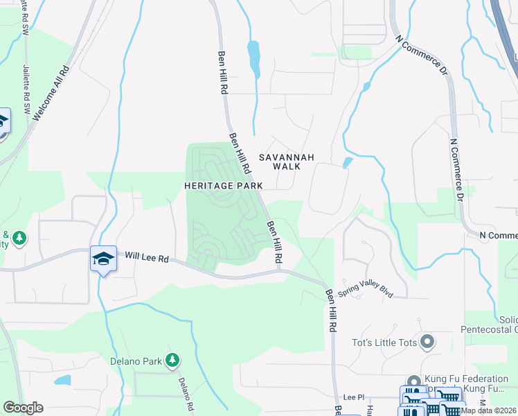 map of restaurants, bars, coffee shops, grocery stores, and more near 4341 Ben Hill Road in Atlanta