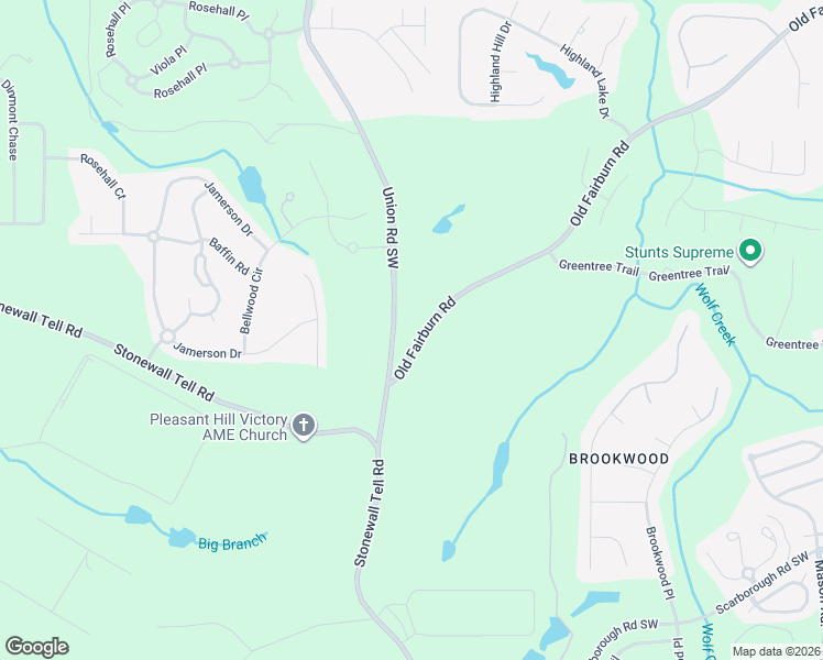 map of restaurants, bars, coffee shops, grocery stores, and more near 4475 Old Fairburn Road in College Park