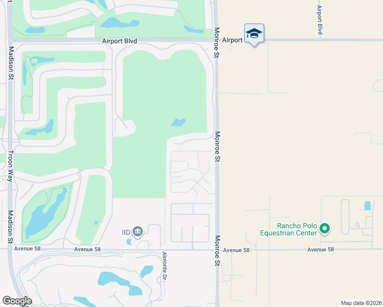 map of restaurants, bars, coffee shops, grocery stores, and more near 81877 Mission Palms Drive in La Quinta