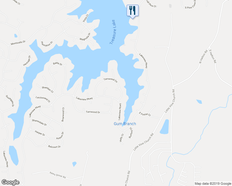 map of restaurants, bars, coffee shops, grocery stores, and more near 9211 Woodlake Court in Villa Rica