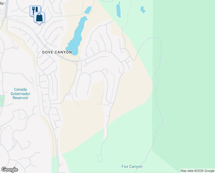 map of restaurants, bars, coffee shops, grocery stores, and more near 37 Golf Ridge Drive in Trabuco Canyon