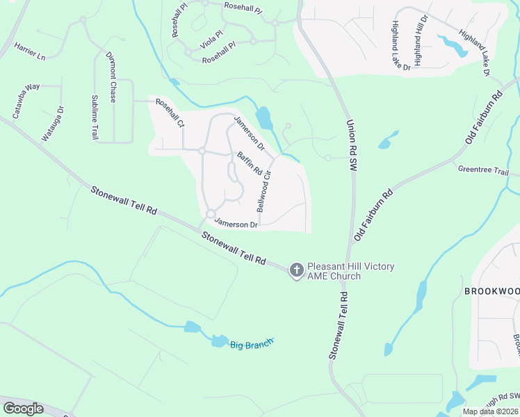 map of restaurants, bars, coffee shops, grocery stores, and more near 4472 Bellwood Circle in College Park