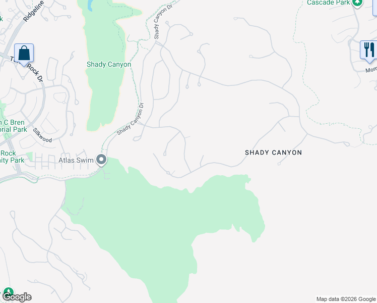 map of restaurants, bars, coffee shops, grocery stores, and more near 32 Sage Creek in Irvine