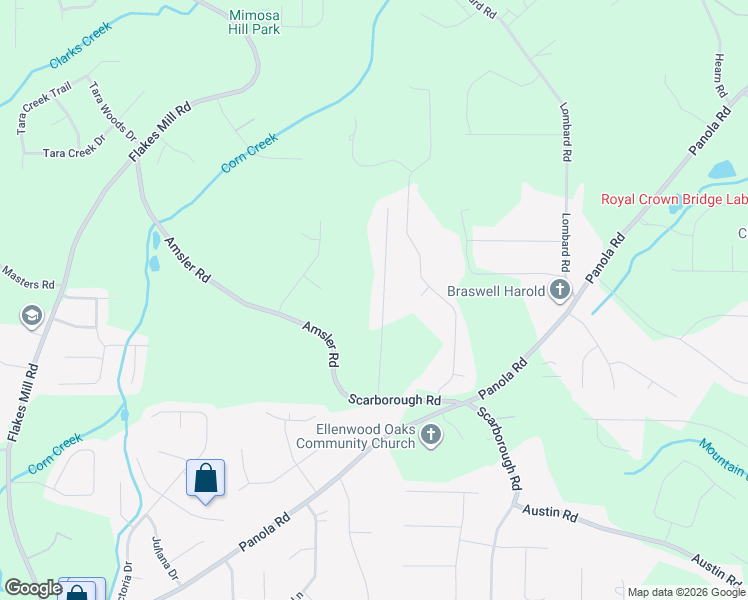 map of restaurants, bars, coffee shops, grocery stores, and more near 119 Tasha Circle in Ellenwood