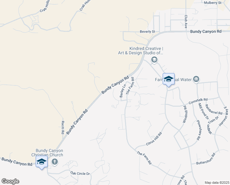 map of restaurants, bars, coffee shops, grocery stores, and more near 24040 Wheatfield Circle in Wildomar