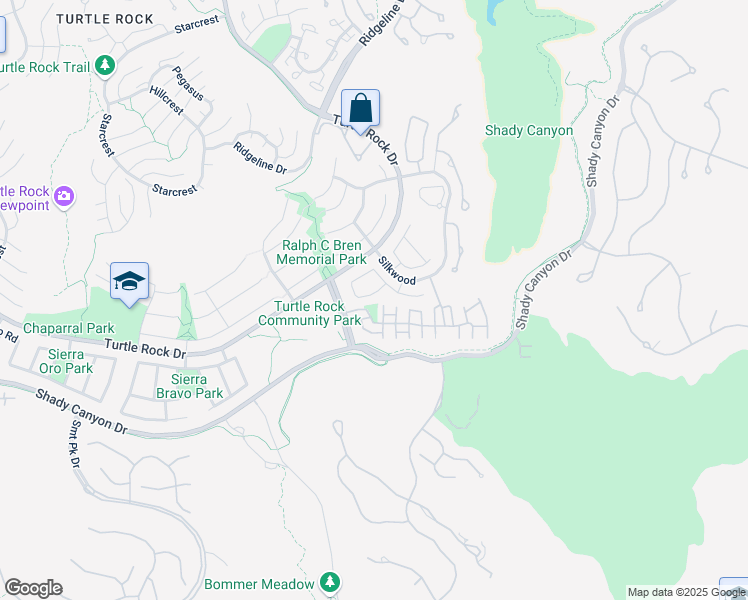 map of restaurants, bars, coffee shops, grocery stores, and more near 9 Sunrise in Irvine