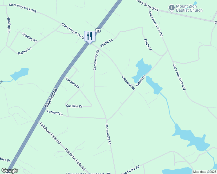 map of restaurants, bars, coffee shops, grocery stores, and more near 10 Vet Lane in North Augusta